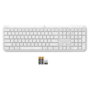 Tipkovnica brezžična + Bluetooth Logitech Signature Slim K950 US international | SLO gravura bela (920-012466)