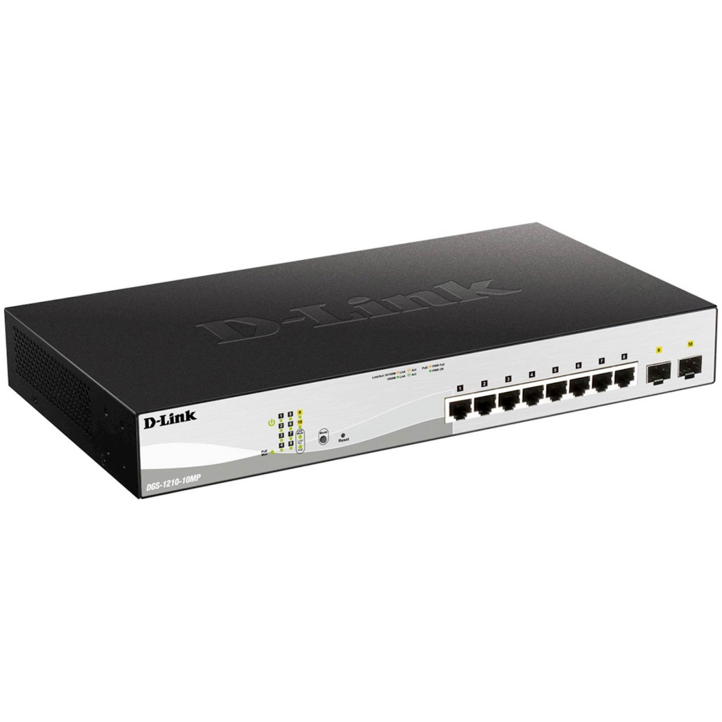 STIKALO 8-PORT D-link DGS-1210-10MP 10/100/1000 PoE Managed (DGS-1210-10MP/E)