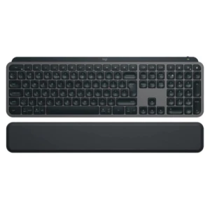 Tipkovnica Bluetooth + USB Logitech MX Keys S Plus US international | SLO gravura črna LED osvetlitev + naslon za zapestje (920-011589)