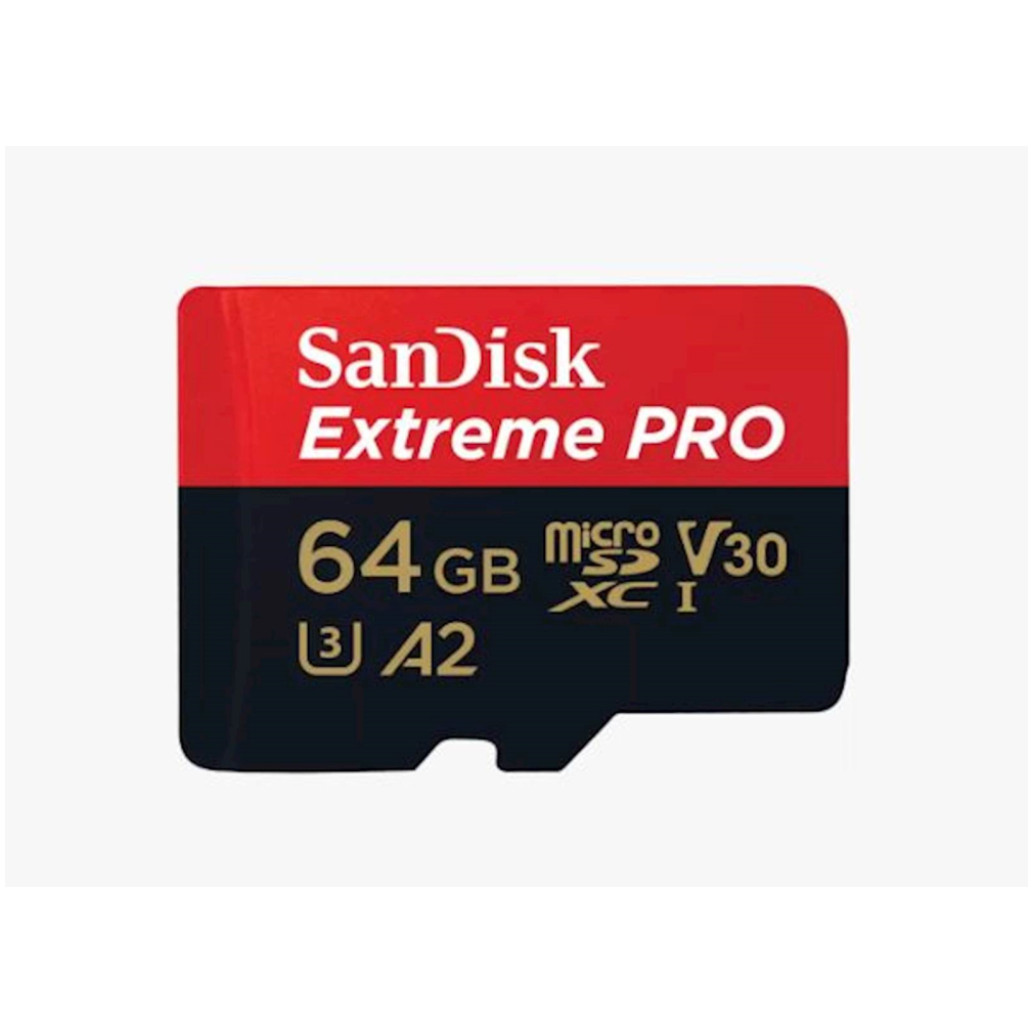 Spominska kartica SDXC 64GB Sandisk Extreme Pro Extreme 200MB/s/200MB/s U3 V30 UHS-I A2 +adapter (SDSQXCU-064G-GN6MA)