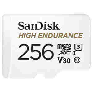 Spominska kartica microSDXC 256GB Sandisk High Endurance 100MB/s/40MB/s U3 V30 UHS-I +adapter (SDSQQNR-256G-GN6IA)
