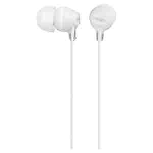 Slušalke Sony 3.5 z ušesnimi cepki MDREX15LPW - bele