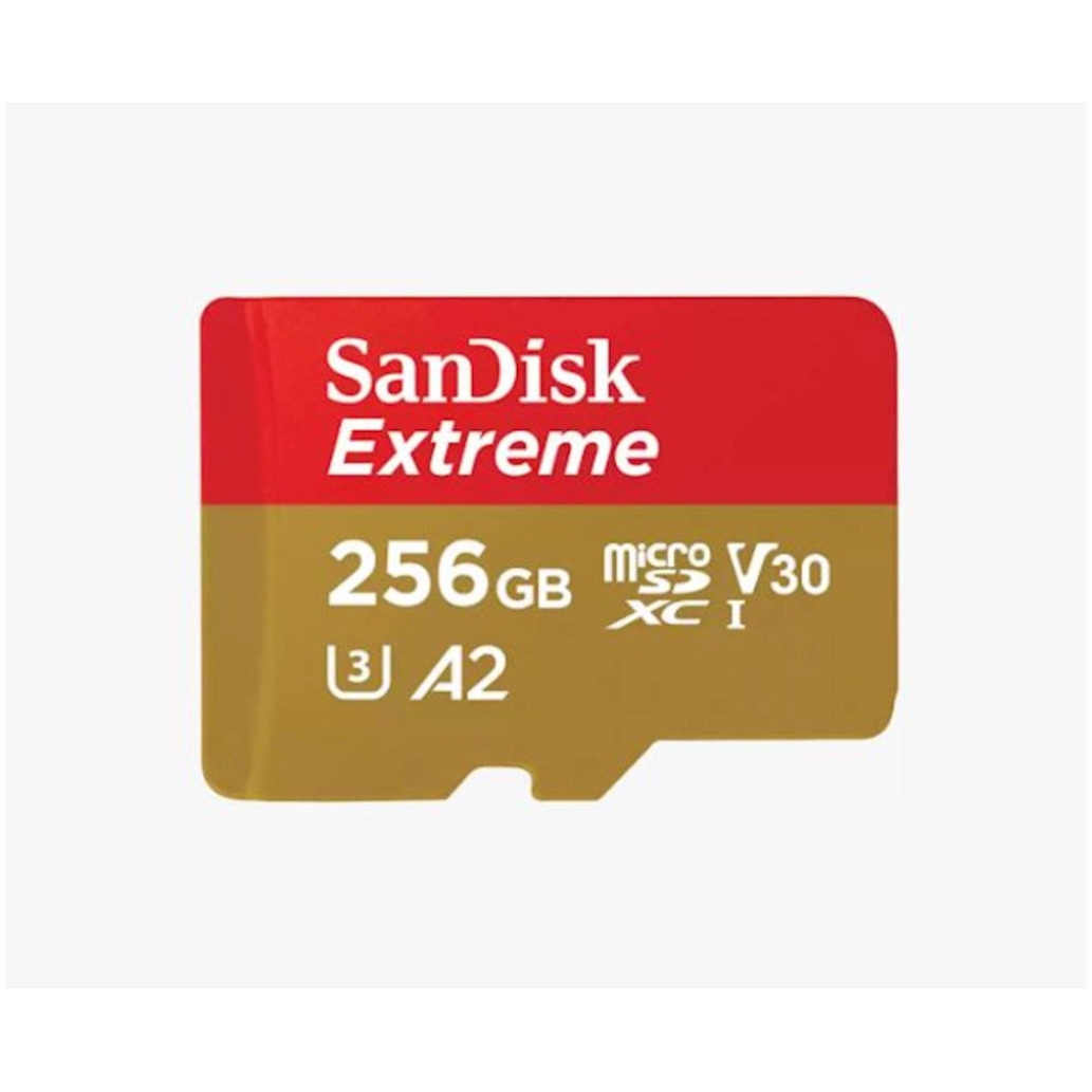 Spominska kartica microSDXC 256GB Sandisk 190MB/s/130MB/s U3 V30 UHS-I +adapter (SDSQXAV-256G-GN6MA)