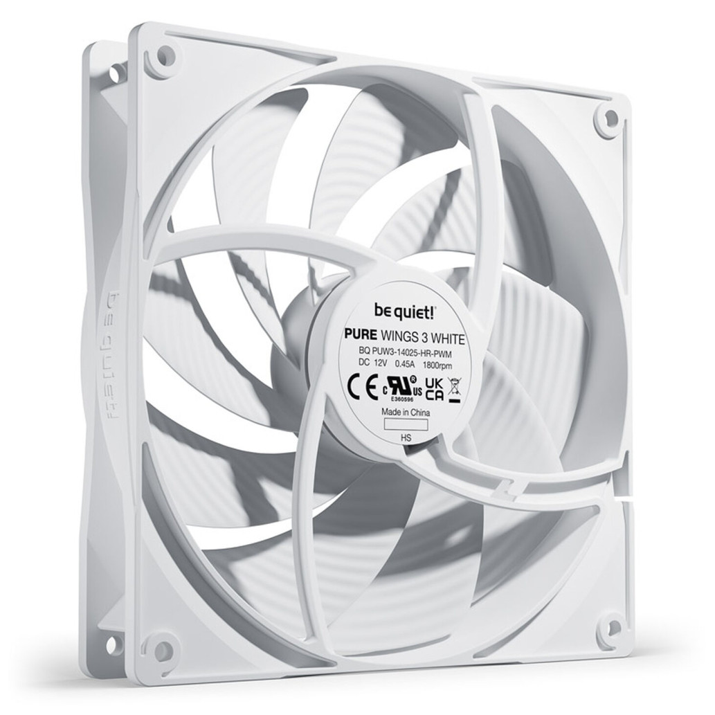 Ventilator be quiet! Pure Wings 3 High speed 140mm bela - slika 2