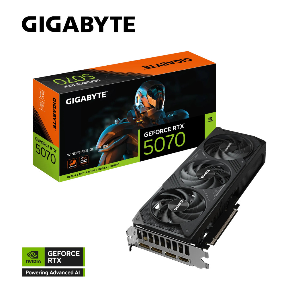 Grafična kartica nVidia RTX5070 GigaByte Windforce OC SFF - 12GB GDDR7 (GV-N5070WF3OC-12GD)