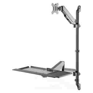 Nosilec za LCD monitor do 81cm (32") do 8kg s polico za tipkovnico in miško do 1kg črn DA-90372