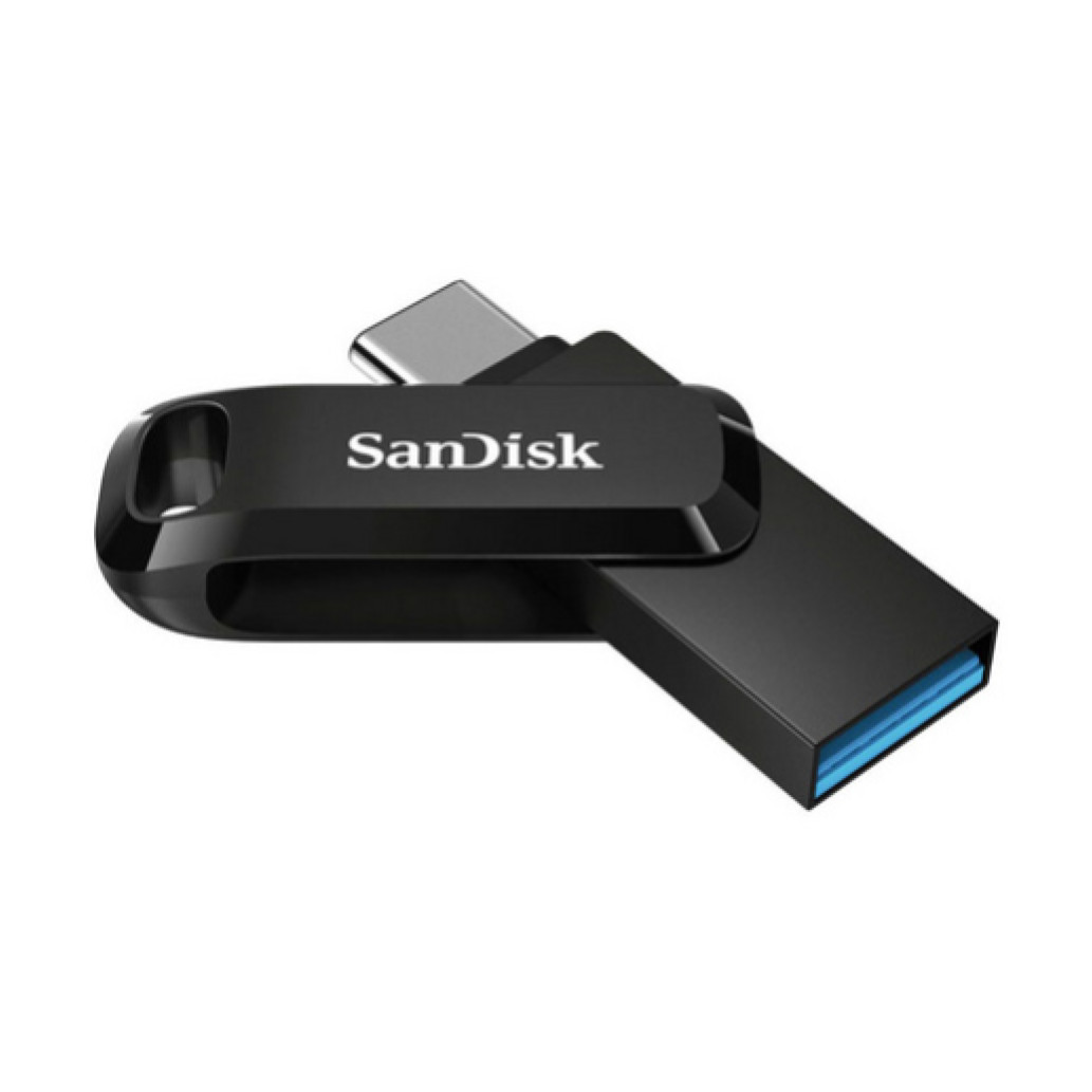 Spominski ključek 256GB USB 3.2/USB-C Sandisk Dual Drive Go 150MB/s plastičen vrtljiv črn (SDDDC3-256G-G46)
