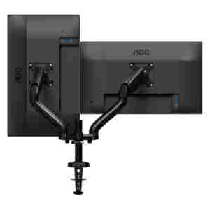 Nosilec za LCD monitor dvojni 13"-27" do 9kg - pritrditev na rob mize AOC (AD110D0)