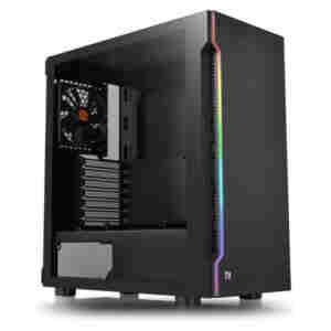 Ohišje Thermaltake H200 TG MidiATX - črna RGB