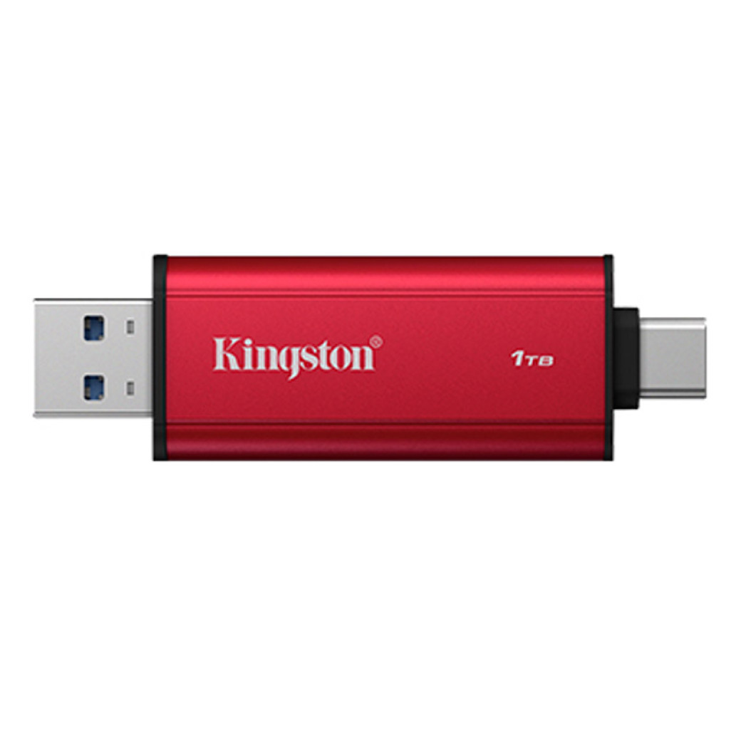 Prenosni disk SSD 1TB USB-C USB 3.2 Kingston Dual Portable 1050MB/s - rdeča (SPSD/1TB) - slika 2