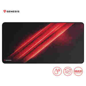 Podloga za miško Genesis mikrovlakna 900x450x2,5mm CARBON 500 Maxi Flash G2 vodoodporna črna