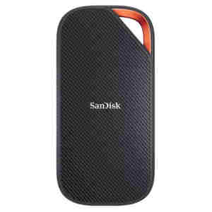 Prenosni disk SSD 2TB USB4, USB-C Sandisk Extreme PRO 3800/3700MB/s - črna-oranžna (SDSSDE82-2T00-G25)