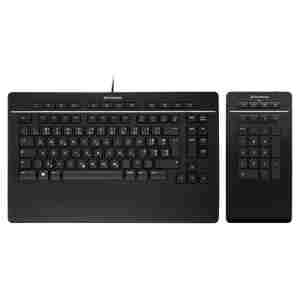 Tipkovnica Žična 3Dconnexion Keyboard Pro US international | SLO gravura črna + NumPad (3DX-700092)