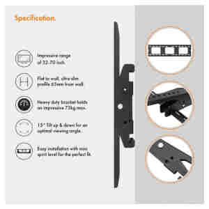 Nosilec za LCD TV 32"-70" / 68,6-178cm do 75kg nagibni VonHaus (05/004)
