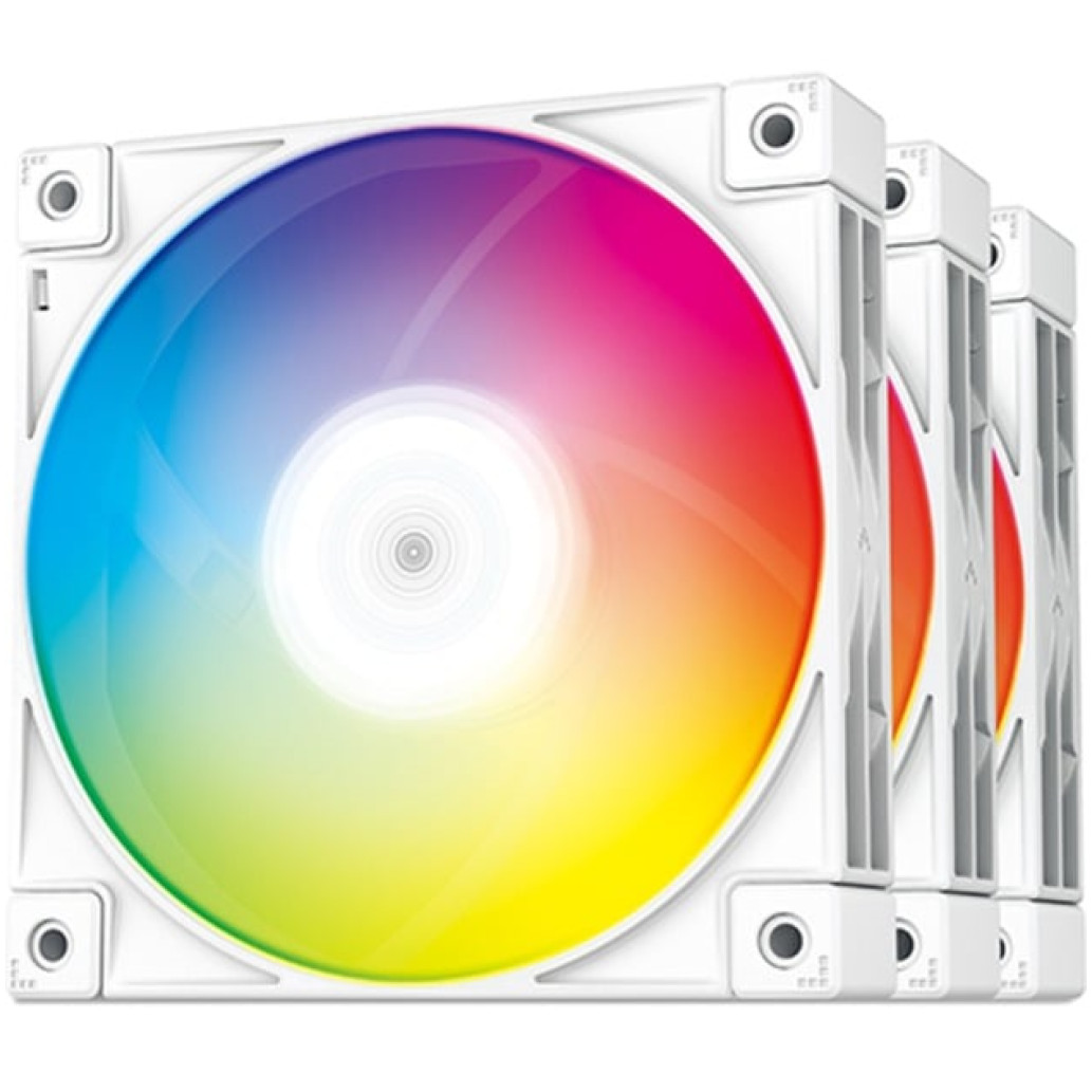 Ventilator Deepcool FC120 120mm, bela RGB (3 pack)