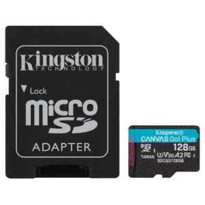 Spominska kartica microSDXC 128GB Kingston Canvas Go! Plus 90MB/s/170MB/s U3 V30 UHS-I A2 +adapter (SDCG3/128GB)