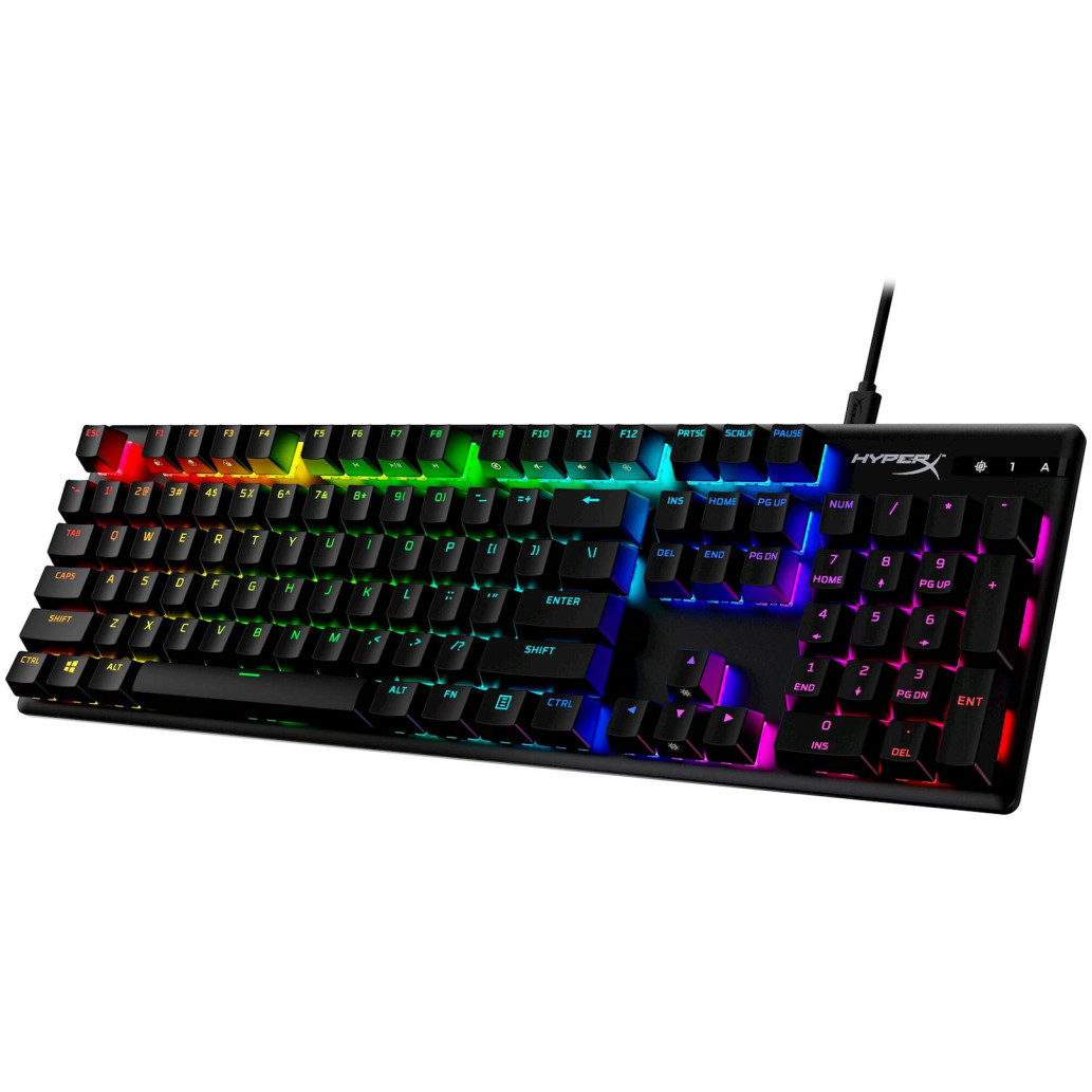 Gaming Tipkovnica USB-A HP HyperX Alloy Origins PBT US | SLO gravura črna RGB (639N3AA#ABA) - slika 2