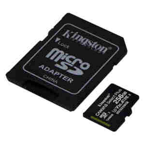 Spominska kartica microSDXC 256GB Kingston Canvas Select Plus 100MB/s/85MB/s U3 V30 UHS-I A2 +adapter (SDCS2/256GB)