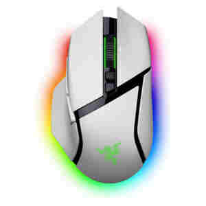 Miš Razer brezžična, USB Basilisk V3 Pro optična gaming 11 gumbov 35000DPI RGB bela (RZ01-05240200-R3G1)
