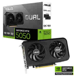 Grafična kartica ASUS Dual GeForce RTX 5050 OC, 8GB GDDR6, PCI-E 5.0 DUAL-RTX5050-O8G