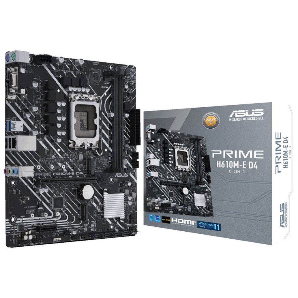 Osnovna plošča 1700 Asus Prime H610M-E D4-CSM microATX 1xVGA 1xHDMI 1xDisplayPort