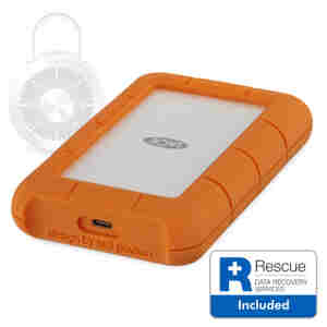 Prenosni disk 6,4cm (2,5") 2TB USB-C 3.0 LaCie Rugged SECURE (STFR2000403)
