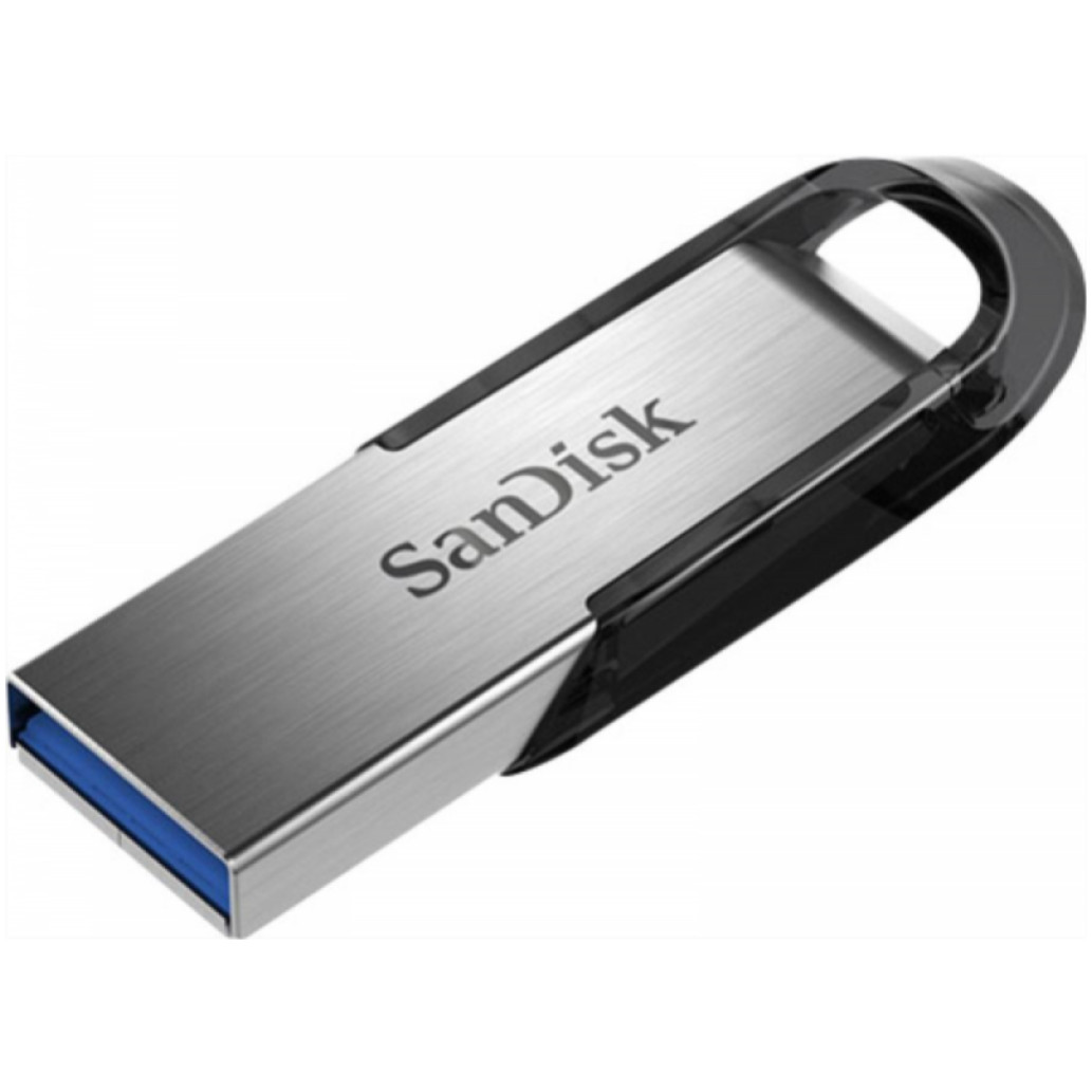 Spominski ključek 256GB USB3.0 Sandisk Ultra Flair 150MB/s 60MB/s kovinski-plastičen brez pokrovčka črno-srebrn Enkripcija 128-bit AES (SDCZ73-256G-G46)