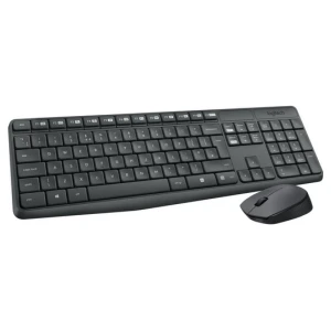Tipkovnica in miš Logitech brezžična desktop MK235 US črna (920-007931)