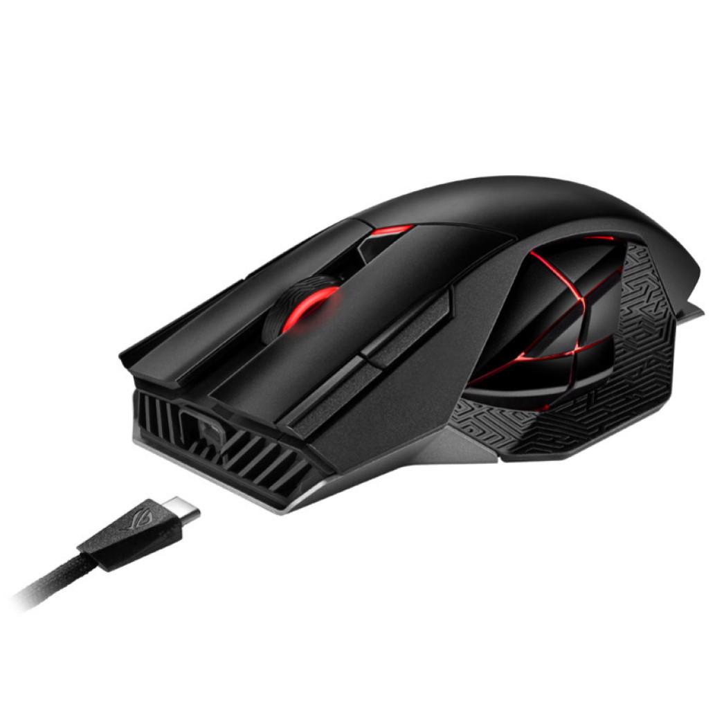 Miš Asus brezžična ROG Spatha X M optična gaming 12 gumbov 19000DPI ARGB črna (90MP0220-BMUA00) - slika 3