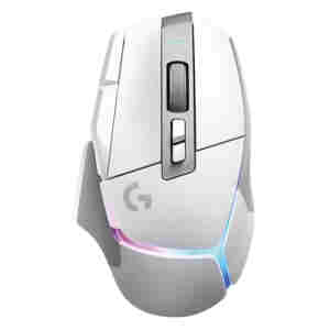 Miš Logitech brezžična G502 X Plus Premium optična gaming bela LightSpeed 25600DPI RGB (910-006171)