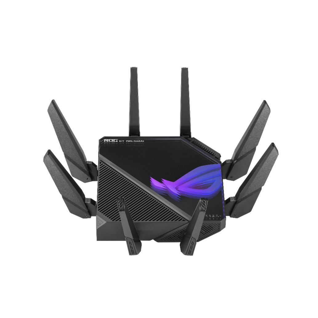 Usmerjevalnik brezžični Asus ROG Rapture GT-AXE16000 WiFi6E 802.11ax AXE16000 4804Mbit/s MESH OFDMA MU-MIMO quadband 4xLAN 2xLAN/WAN10GB 8x antena 4x notranja antena (90IG06W0-MU2A10) - slika 3