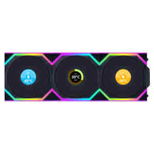 Ventilator Lian-Li UNI FAN SL Wireless LCD 120mm črna ARGB (3 pack + kontroler)