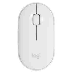 Miš Logitech brezžična + Bluetooth optična M350 bela Pebble (910-005716)