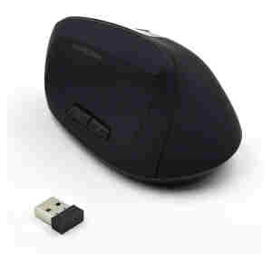 Miš Ewent brezžična optična Ergonomic Vertical 1600dpi črna (EW3158)