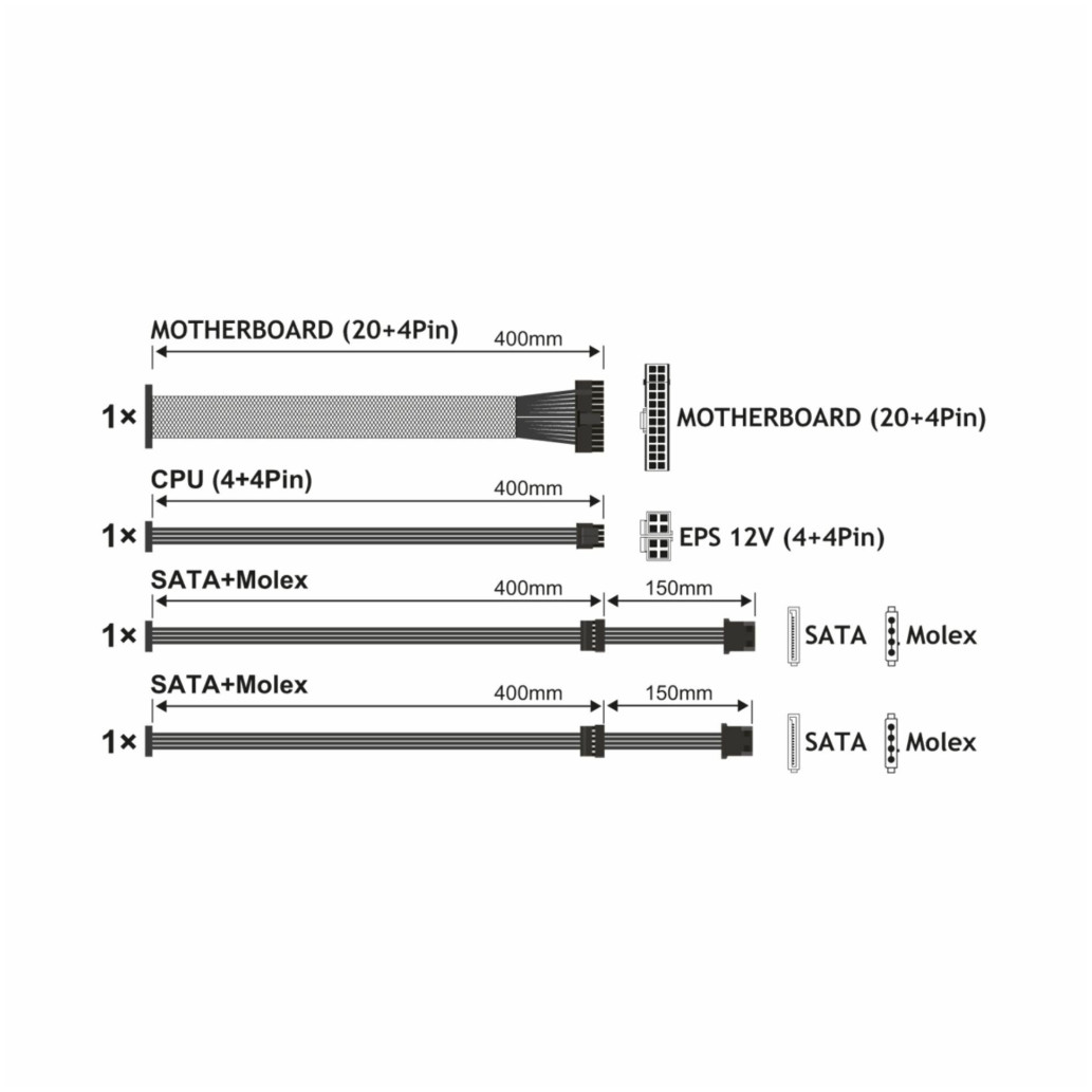 Napajalnik - 500W Tecnoware Free Silent 86% 120mm srebrna (FAL506FS12B) - OEM pakiranje - slika 3