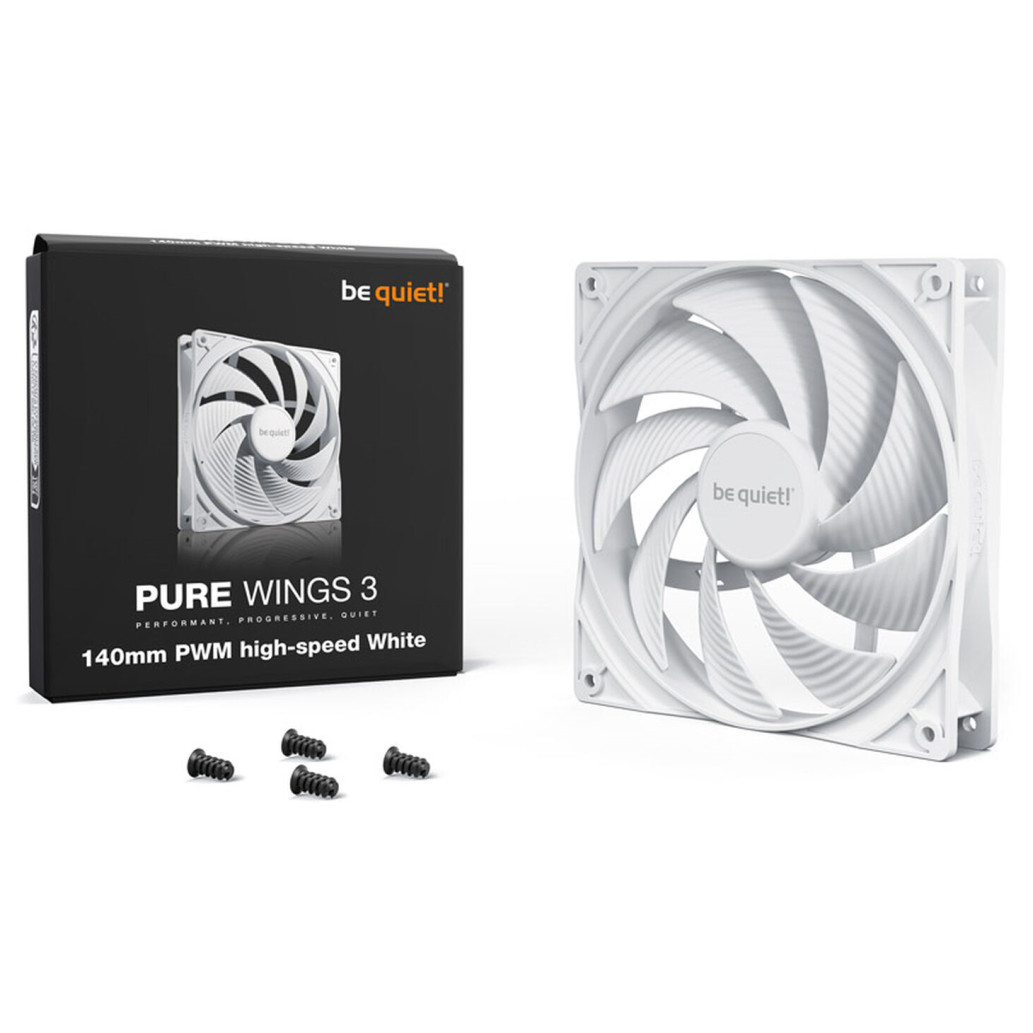 Ventilator be quiet! Pure Wings 3 High speed 140mm bela - slika 3
