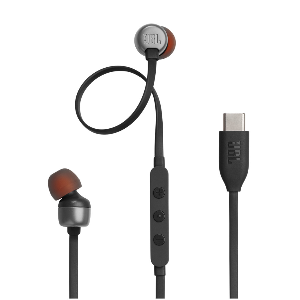 Slušalke žične JBL ušesne USB-C Tune 310C črne (JBLT310CBLK)