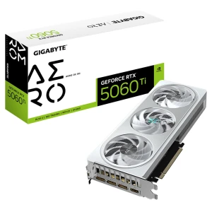 Grafična kartica nVidia RTX5060Ti GigaByte AERO OC bela - 8GB GDDR7 (GV-N506TAERO OC-8GD)