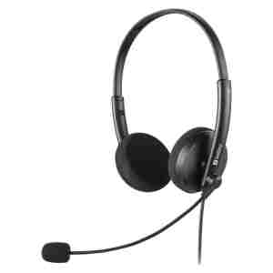 Slušalke žične Sandberg naglavne z mikrofonom 1x3,5mm minijack MiniJack Office črna kontrolnik na kablu (325-41)
