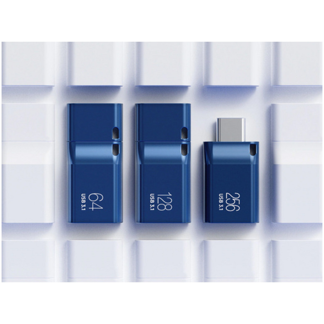 Spominski ključek 64GB USB 3.1/USB-C Samsung 300MB/s kovinski s pokrovčkom moder (MUF-64DA/APC) - slika 4