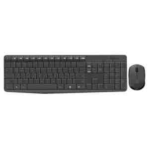 Tipkovnica in miš Logitech brezžična desktop MK235 SLO črna (920-008031)