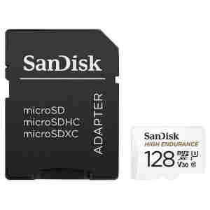 Spominska kartica microSDXC 128GB Sandisk High Endurance 100MB/s/40MB/s U3 V30 UHS-I A1 +adapter (SDSQQNR-128G-GN6IA)