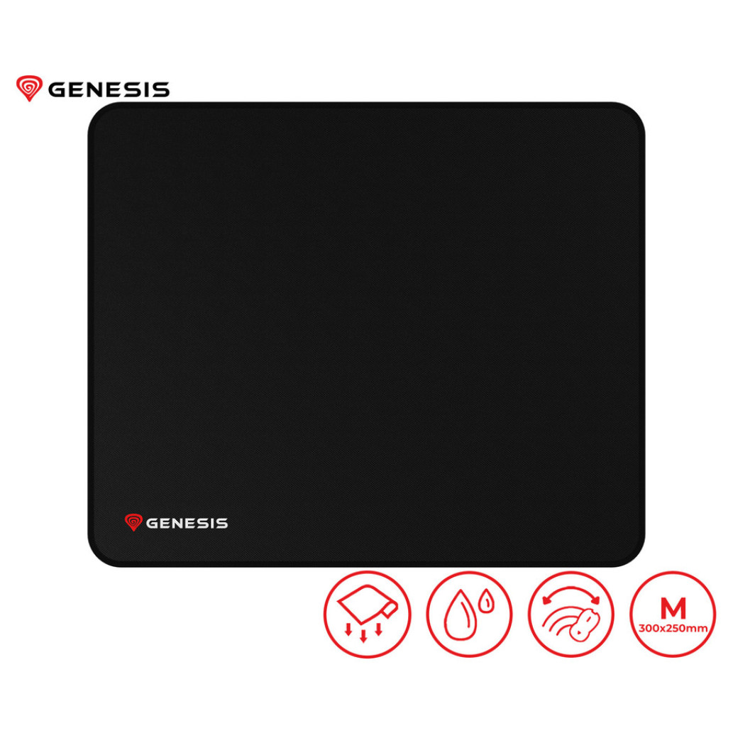 Podloga za miško Genesis mikrovlakna 300x250x2,5 CARBON M 500 LOGO vodoodporna črna ()