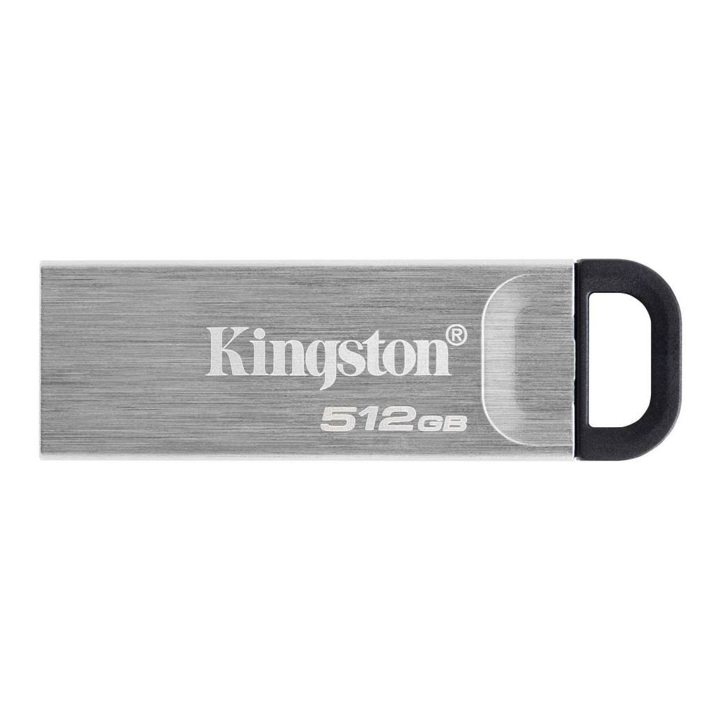 Spominski ključek 512GB USB3.2 Kingston Kyson DT 200MB/s 60MB/s kovinski brez pokrovčka srebrno-črn (DTKN/512GB)