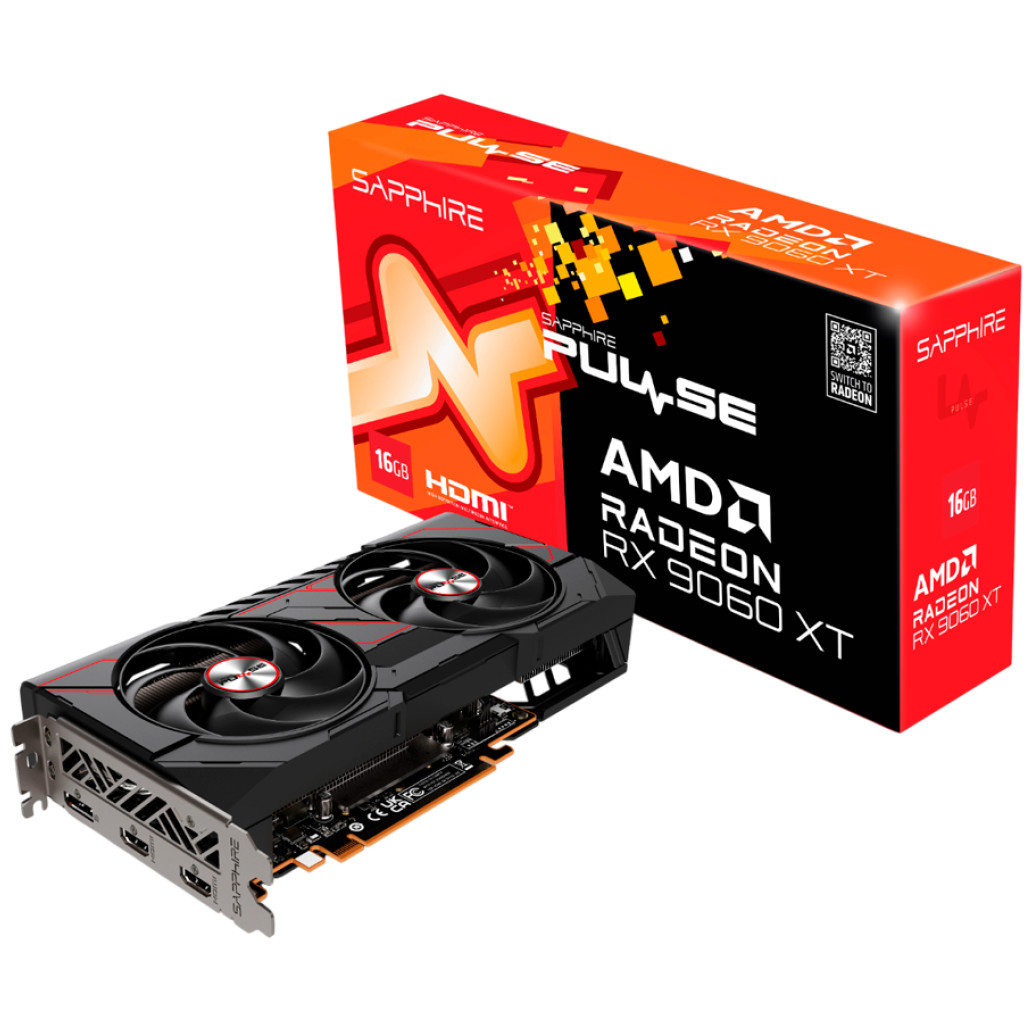 Grafična kartica AMD RX9060 XT Sapphire Gaming OC - 16GB GDDR6 | 1xDisplayport 2.1a 2xHDMI 2.1a (11350-03-20G)