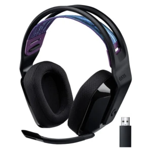 Slušalke brezžične Logitech naglavne z mikrofonom USB G535 črne LightSpeed (981-000972)