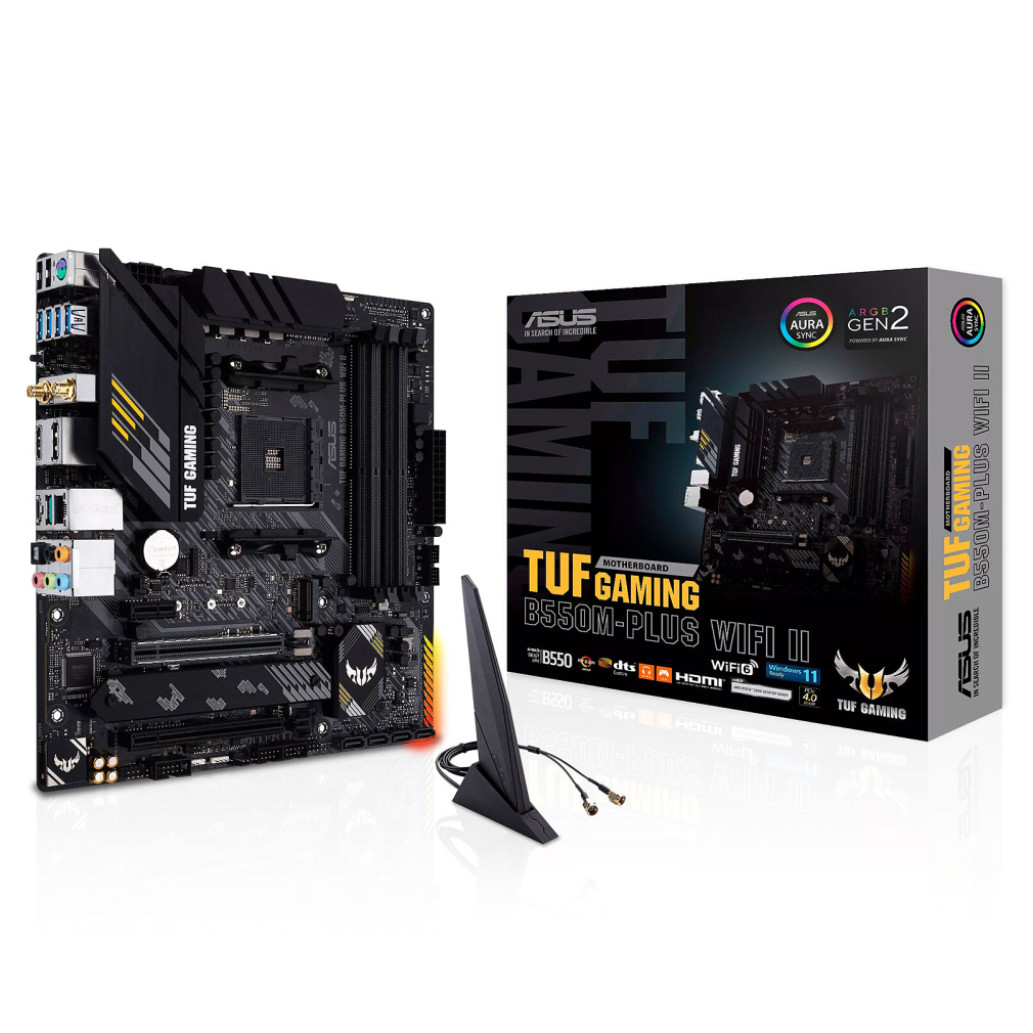 Osnovna plošča AM4 Asus TUF GAMING B550M-PLUS WIFI II microATX 1xHDMI 2.1 1xDisplayPort 1.4