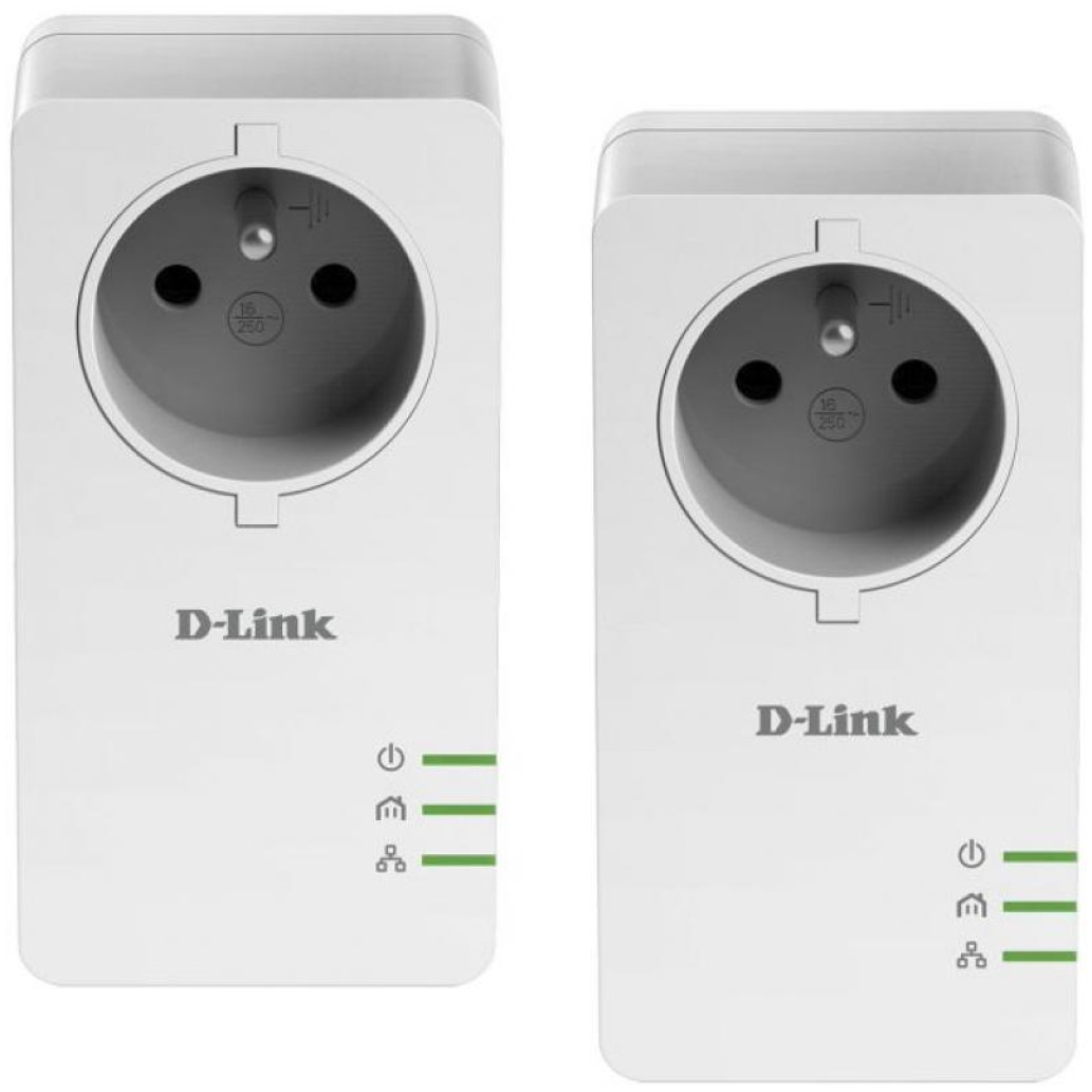 HPAV Powerline 1xLAN RJ45 220V D-link 1000Mbit/s (1+1) (DHP-P601AV)