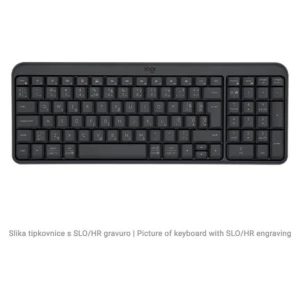 Tipkovnica brezžična Logitech K250 US international | SLO gravura grafitna (920-013451)