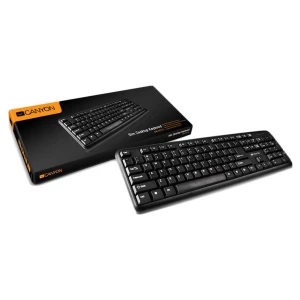 Tipkovnica USB Canyon CNE-CKEY01 | Slovenski nabor znakov črna (CNE-CKEY01)